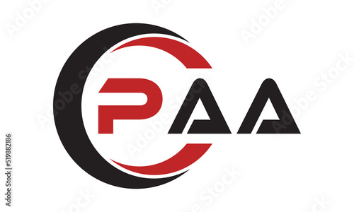 PAA swoosh three letter logo design vector template | monogram logo | abstract logo | wordmark logo | letter mark logo | business logo | brand logo | flat logo | minimalist logo | text | word | symbol