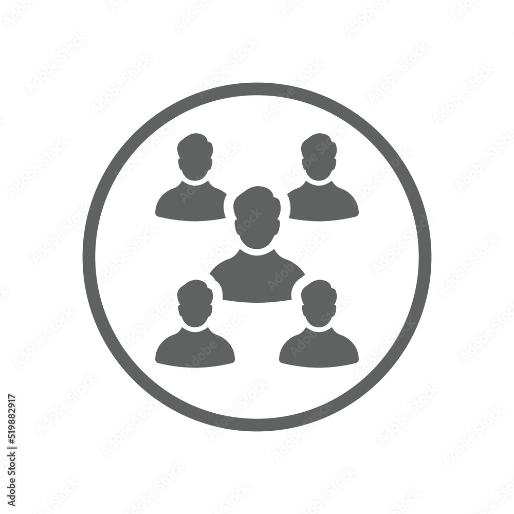 Group, management, manager icon. Gray vector sketch. Group, management, manager icon. Gray vector sketch.