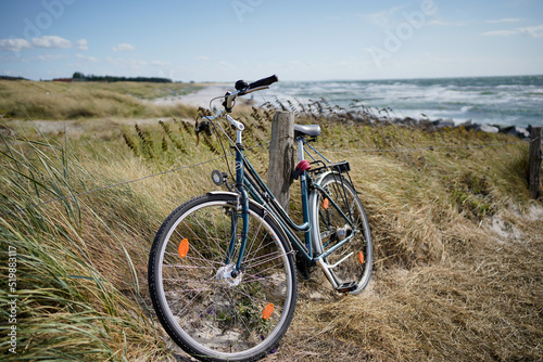 Bicicle at Hiddensee island, Balctic Sea in Summer photo