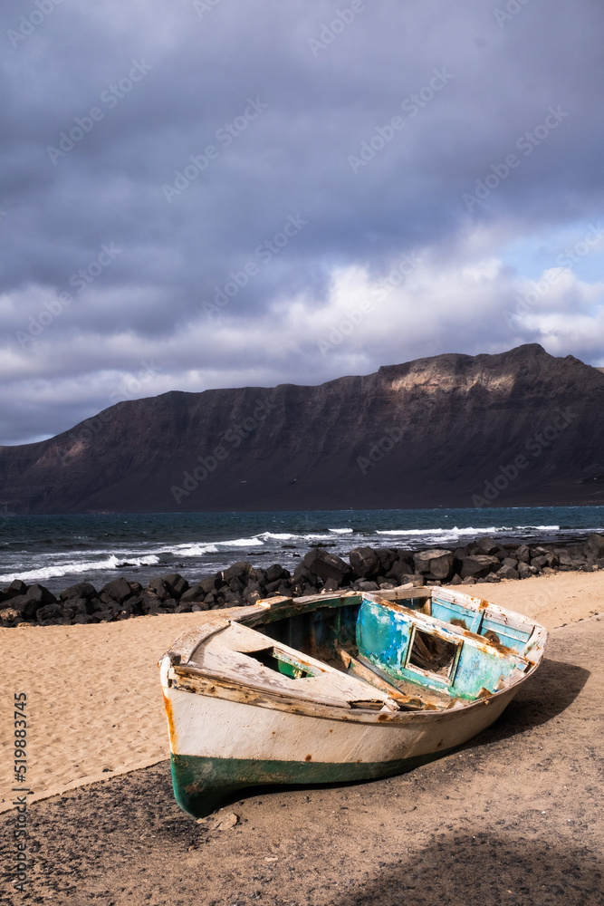 Famara beach, lanzarote Famara beach, lanzarote