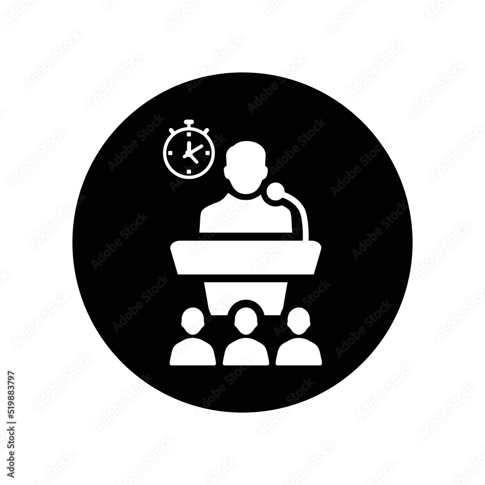 Man, manager, speech icon. Black vector sketch. Man, manager, speech icon. Black vector sketch.