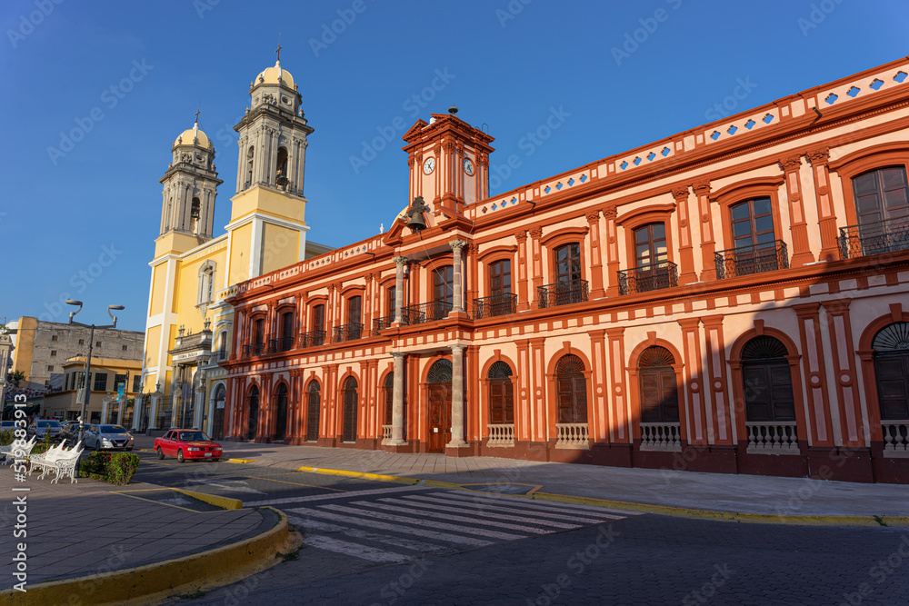 Colonial government palace and chapel the city of colima mexico