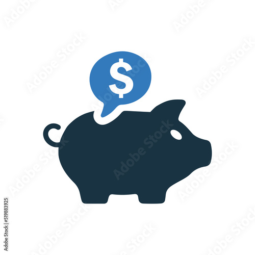 Money, save, budget icon. Simple vector graphics.