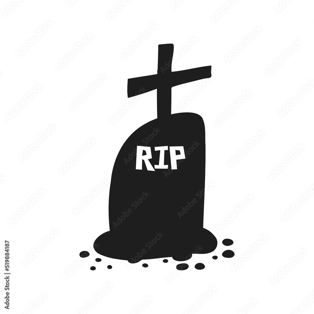 Halloween 2022 - October 31. A traditional holiday, the eve of All Saints Day, All Hallows Eve. Trick or treat. Vector illustration in hand-drawn doodle style. The grave of a dead man. Halloween 2022 - October 31. A traditional holiday, the eve of All Saints Day, All Hallows Eve. Trick or treat. Vector illustration in hand-drawn doodle style. The grave of a dead man.