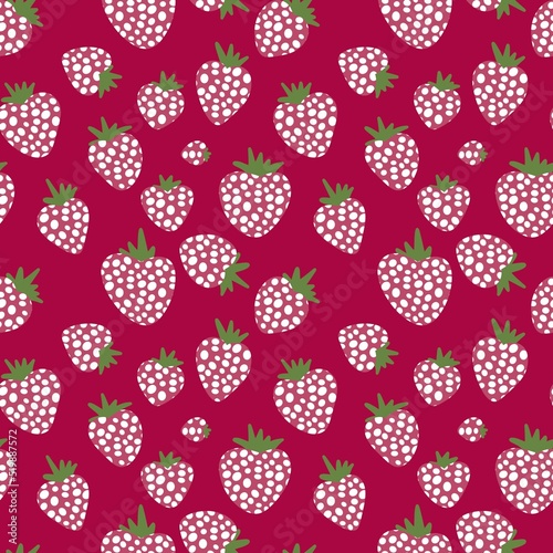 Spring and summer fruit seamless strawberry cartoon pattern for kids clothes print and wrapping and fabrics