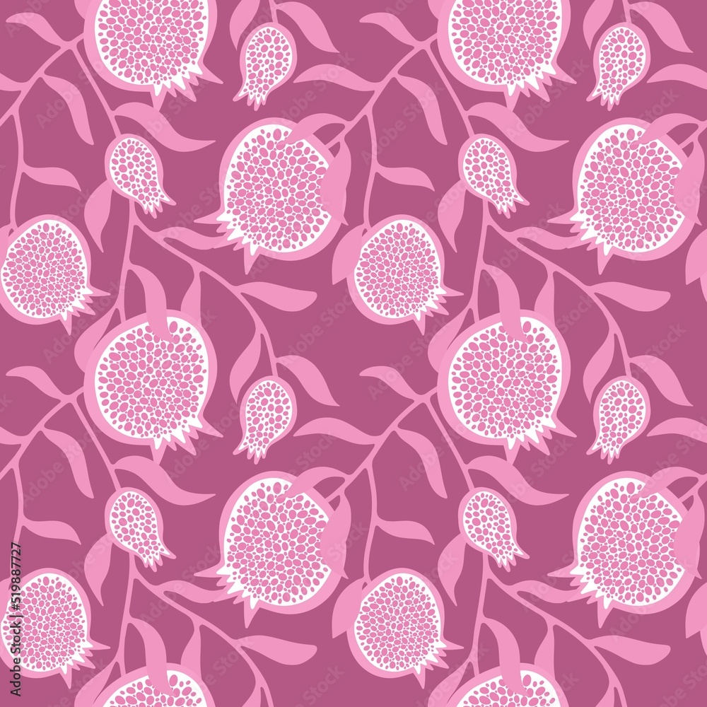 Autumn fruit seamless pomegranate pattern for wrapping and clothes print and fabrics and notebooks and kids Autumn fruit seamless pomegranate pattern for wrapping and clothes print and fabrics and notebooks and kids