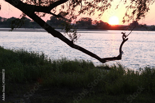 Sunset on the Vistula River.