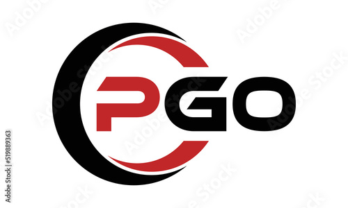 PGO swoosh three letter logo design vector template | monogram logo | abstract logo | wordmark logo | letter mark logo | business logo | brand logo | flat logo | minimalist logo | text | word | symbol