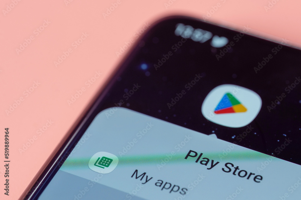 Google play Store app Stock Photo | Adobe Stock