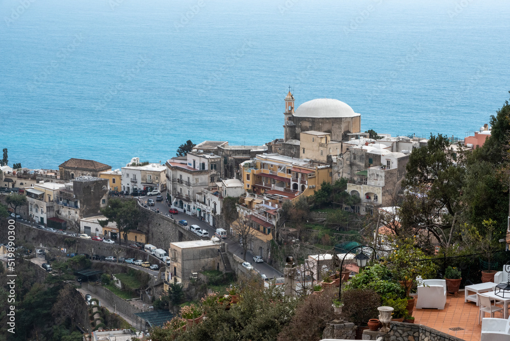 Cityscape of Positano at the Amalfi coast, Italy