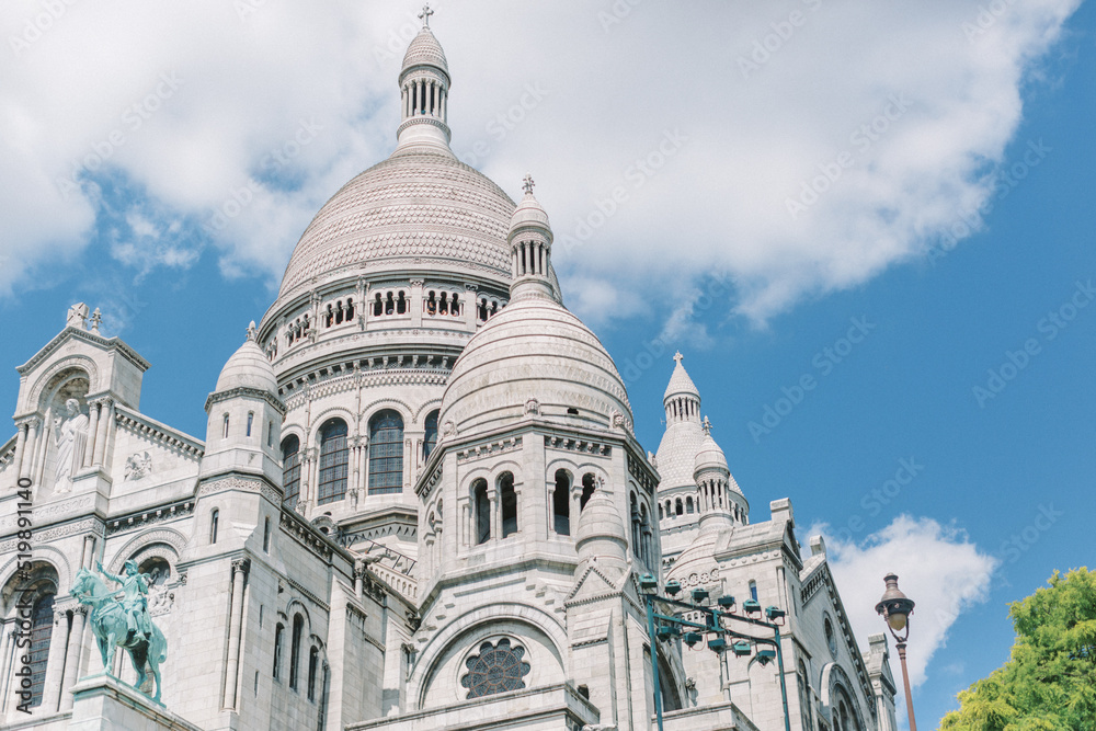 Daytime view of Sacré Coeur in Paris, France