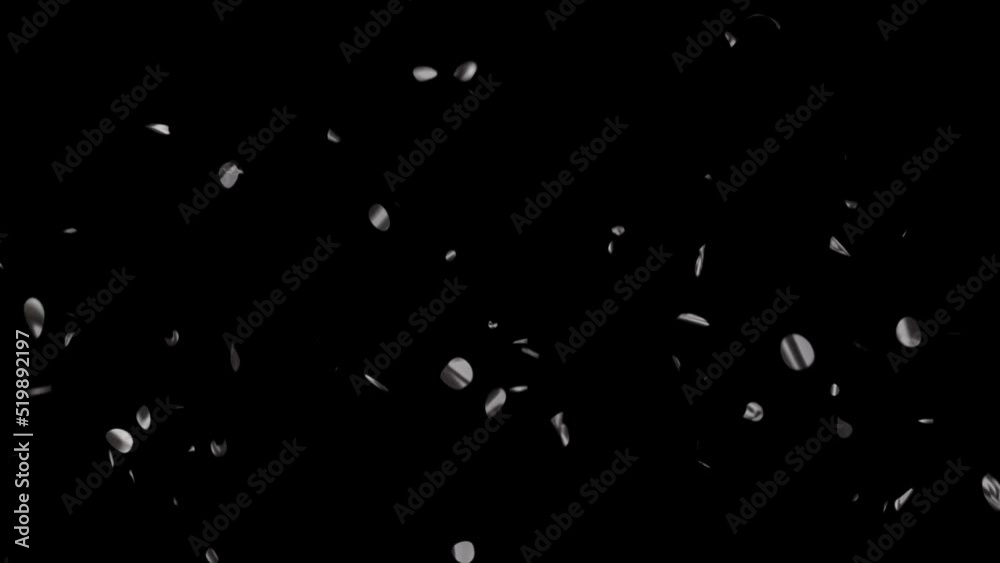 Silver Confetti. exploding Silver confetti. the is created with an