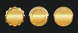 Gold blank badges
