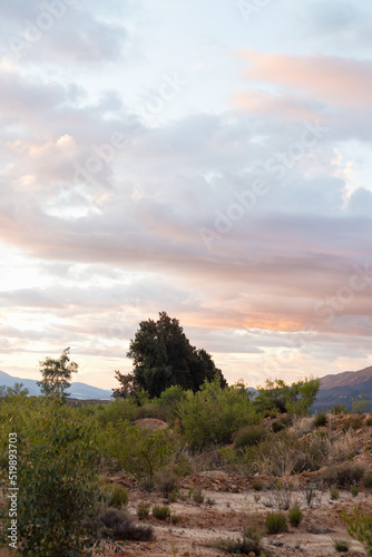 sunset in the mountains