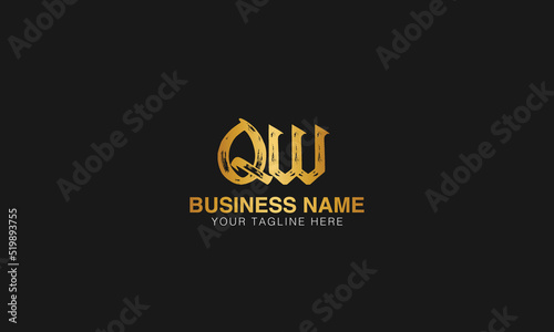 QW initial logo | initial based abstract modern minimal creative logo, vector template image. luxury logotype logo, real estate homie logo. typography logo. initials logo.