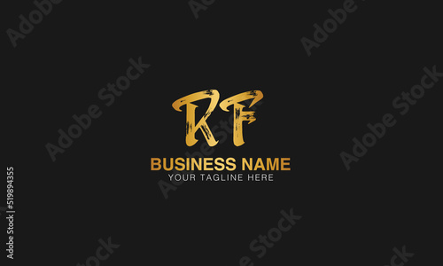 RF initial logo | initial based abstract modern minimal creative logo, vector template image. luxury logotype logo, real estate homie logo. typography logo. initials logo.