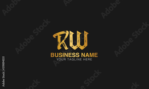 RW initial logo | initial based abstract modern minimal creative logo, vector template image. luxury logotype logo, real estate homie logo. typography logo. initials logo.