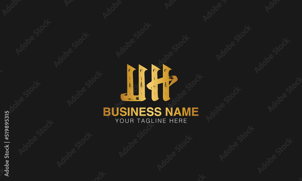 UH initial logo initial based abstract modern minimal creative logo