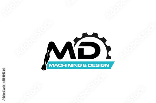 CNC Lathe machine Logo Computer Numerical Control modern 3D cutting technology design manufacturing industry cutting 