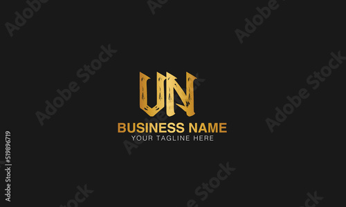 VN initial logo   initial based abstract modern minimal creative logo, vector template image. luxury logotype logo, real estate homie logo. typography logo. initials logo. © Farhad