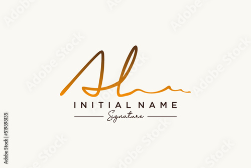 Initial AL signature logo template vector. Hand drawn Calligraphy lettering Vector illustration.