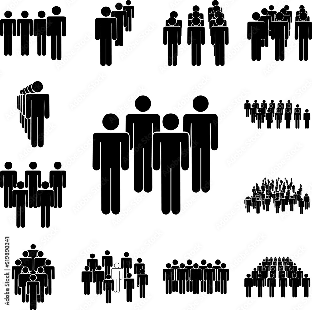 people, four, rank icon in a collection with other items people, four, rank icon in a collection with other items