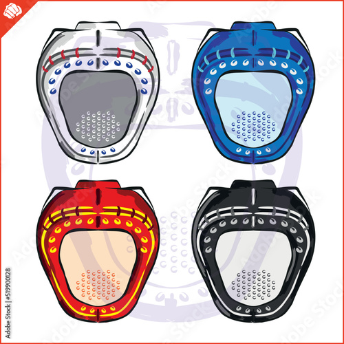 Cool helmets for kudo martial arts. Full head protection from knockout, strike. Lattice to protect the face.