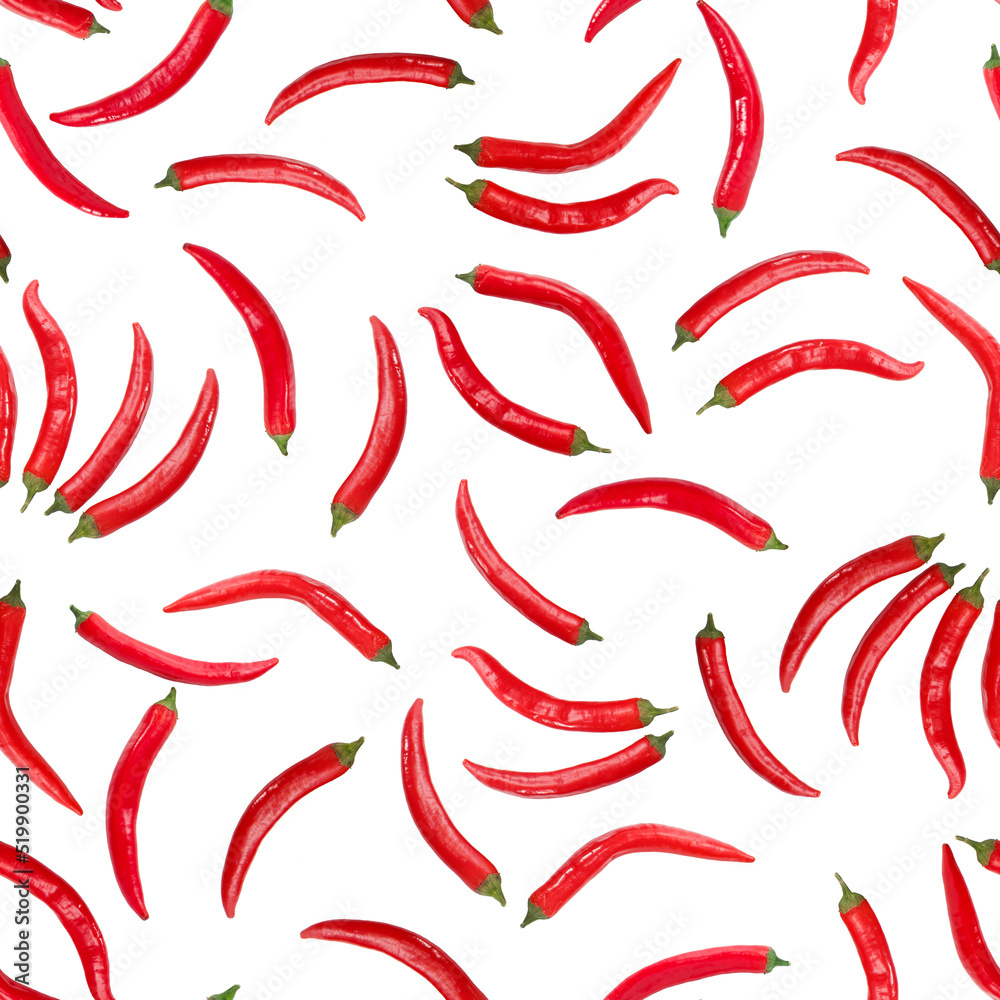 Seamless pattern on the isolated background. Spicy Mexican peppers on the isolated background. Seamless pattern on the isolated background. Spicy Mexican peppers on the isolated background.