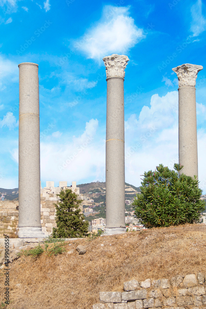 Fototapeta premium Beautiful view of the ancient voice of Byblos (also known as Jubayl or Jebeil), Lebanon