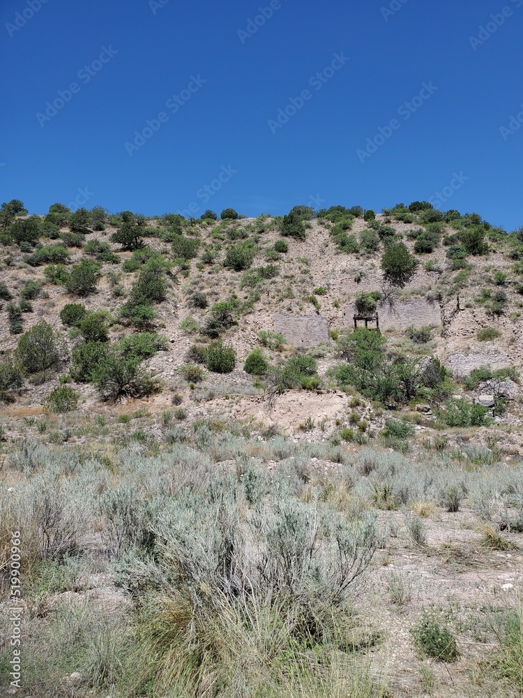 landscape with blue sky