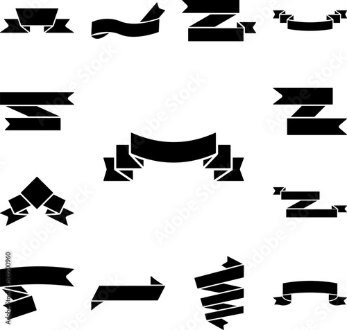 Ribbon icon in a collection with other items