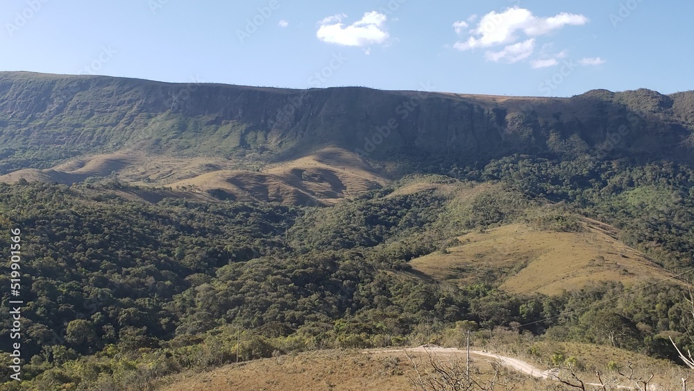 Naklejka premium Panoramic view of Serra da Canastra park in Minas Gerais, MG, Brazil