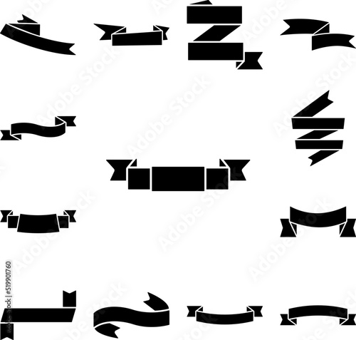 Ribbon icon in a collection with other items