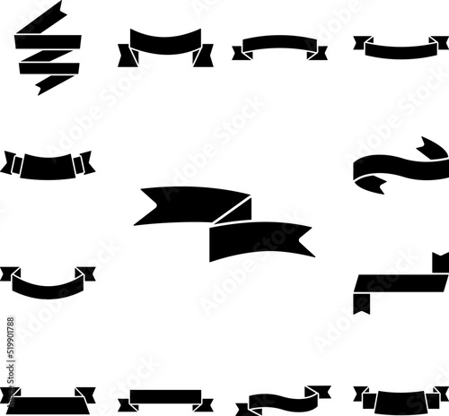 Ribbon icon in a collection with other items