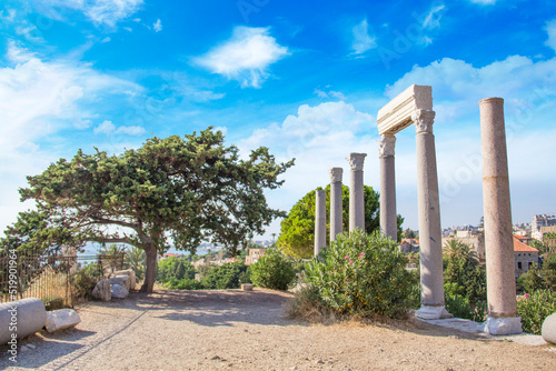 Beautiful view of the ancient voice of Byblos (also known as Jubayl or Jebeil), Lebanon photo