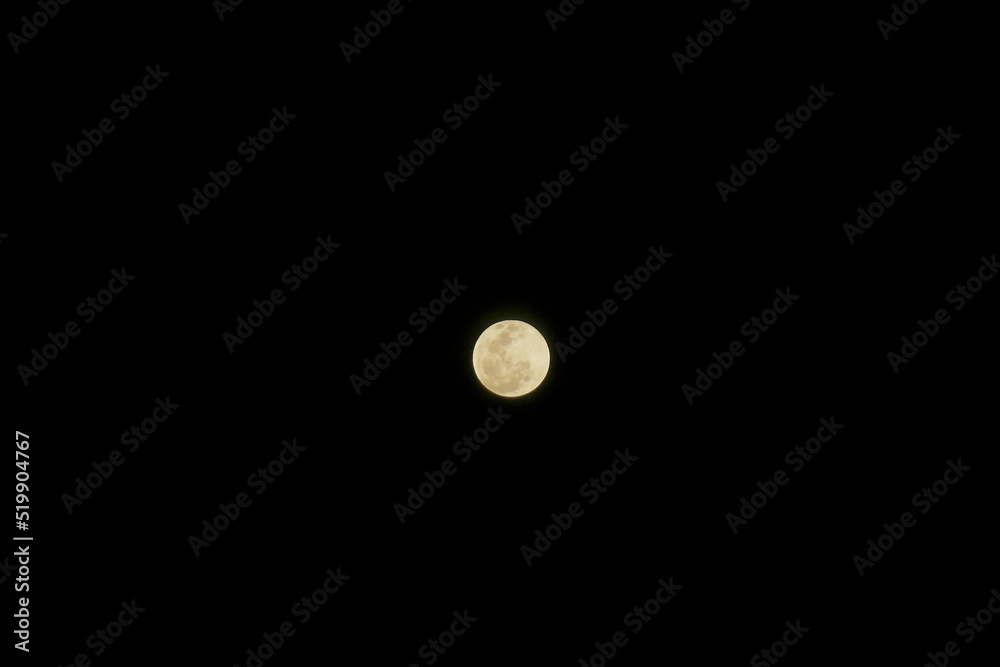 Full moon in the black sky Full moon in the black sky