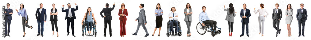 Set of many business people isolated on white Set of many business people isolated on white