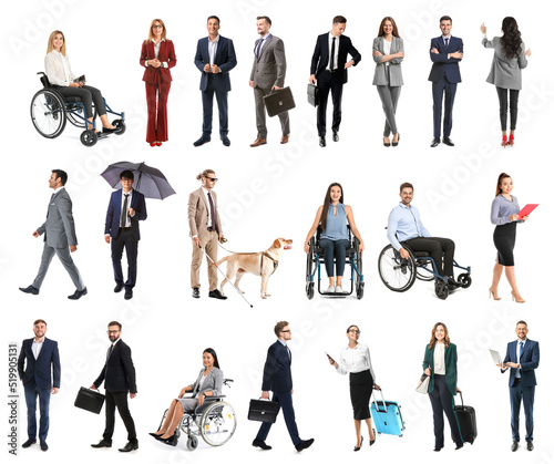 Set of many business people...