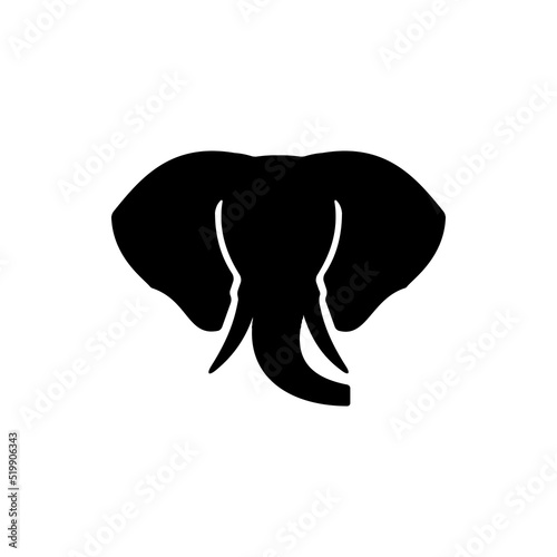 Elephant Head Silhouette Vector Logo For The Best Elephant Head Icon Illustration
