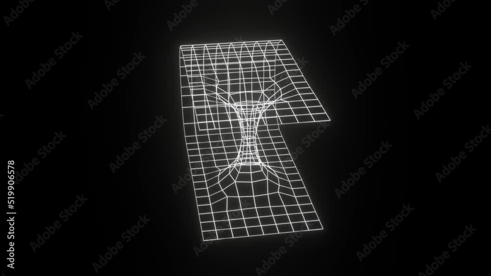 spacetime curvature 3d representation of scifi relativity, time