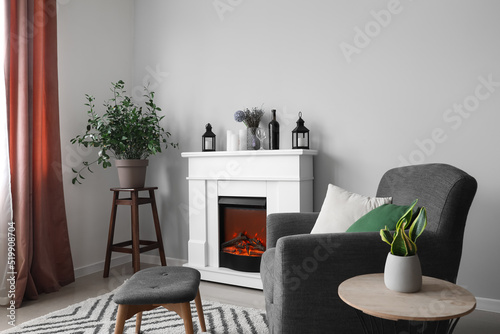 Interior of light living ro...