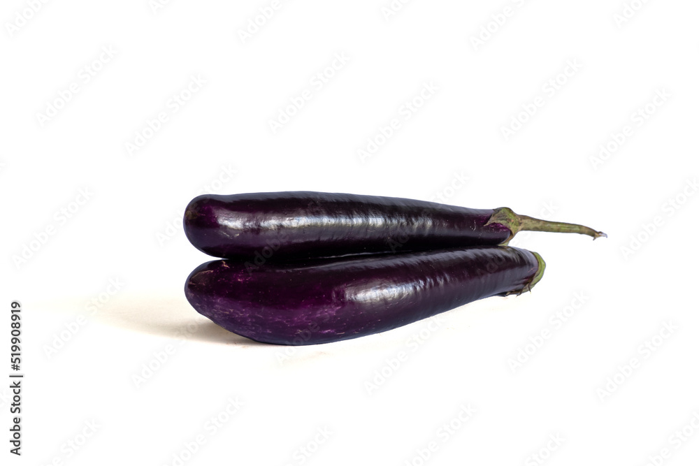 purple eggplant isolated on a white background purple eggplant isolated on a white background