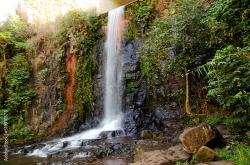 Great Waterfall. Parque do Salto, located in the city of Brotas, in the interior of São Paulo.