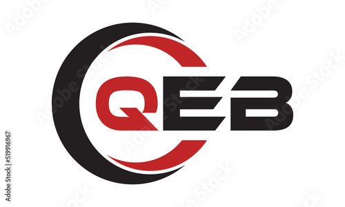 QEB swoosh three letter logo design vector template | monogram logo | abstract logo | wordmark logo | letter mark logo | business logo | brand logo | flat logo | minimalist logo | text | word | symbol