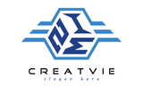 ZIM three letter geometrical wings logo design vector template. wordmark logo | emblem logo | monogram logo | initial letter logo | typography logo | business logo | minimalist logo |