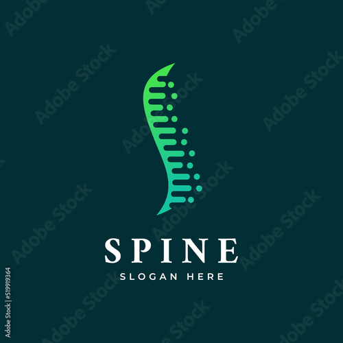 Spine for medical logo, icon for science technology bone symbol, icon, design template