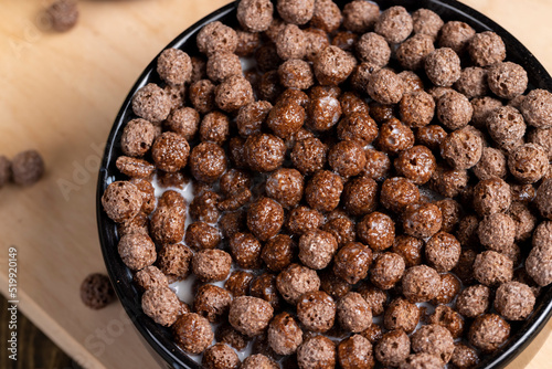 chocolate balls are used as a dry breakfast with the addition of milk or yogurt