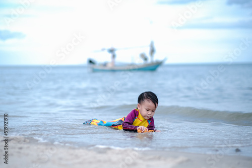 child on the beach