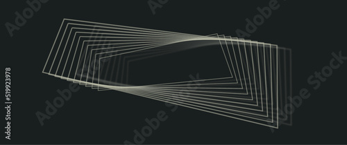 Abstract neon cubic shape look-alike background design concept, swirl rectangle, suitable for background, backdrop, illustration, moving screensaver