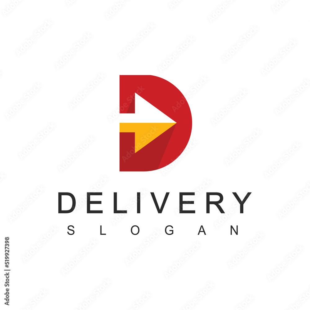 Delivery Logo Designs Template. Illustration Of Moving Arrow Element And Letter D logo design concept. Delivery Logo Designs Template. Illustration Of Moving Arrow Element And Letter D logo design concept.